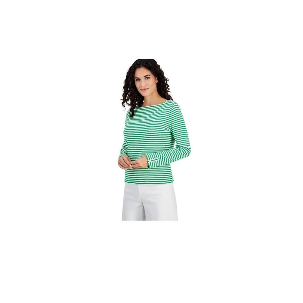 Nautica Jeans Women's Long Sleeve Sz L Long Sleeve Tee